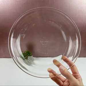 Fire King Clear 9 Inch Glass Pie Dish Made in USA